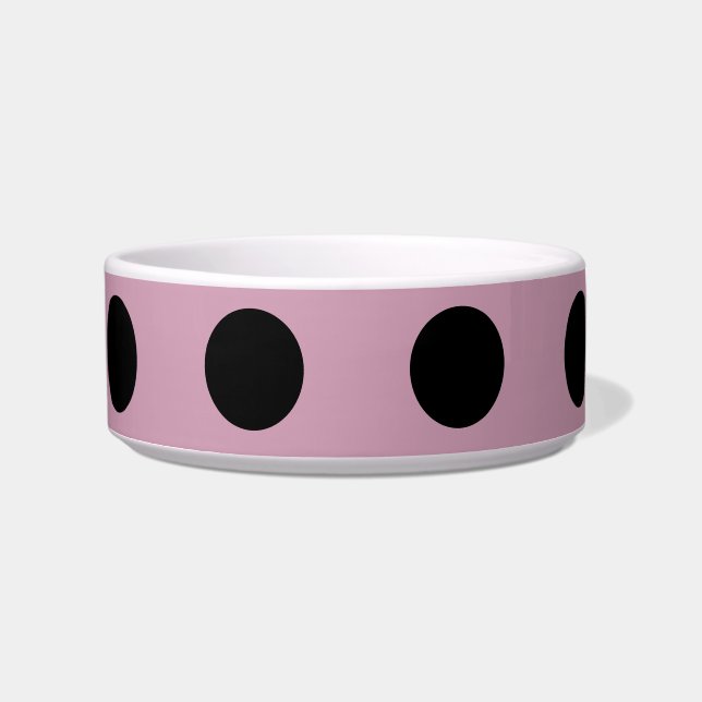 Polka Dot Pet Bowl (rosa & schwarz) Napf (Vorderseite)
