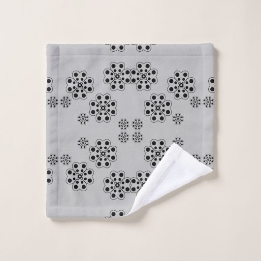 Polka Dot Petals Pattern Badhandtuch Set (Waschlappen)