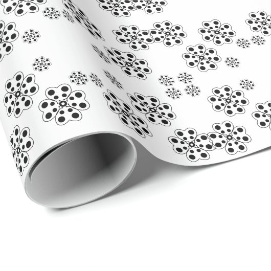 Polka Dot Petals Pattern Geschenkpapier (Rolleneckpunkt)