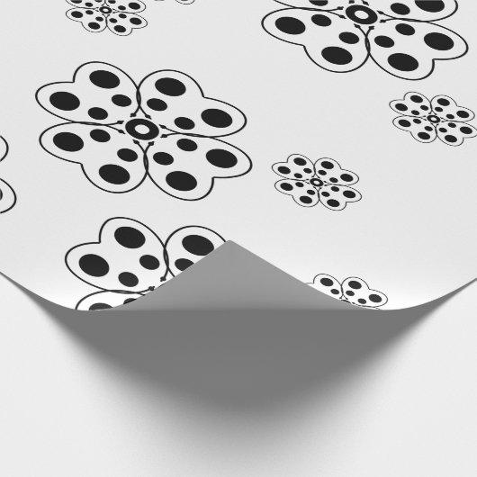 Polka Dot Petals Pattern Geschenkpapier (Ecke)