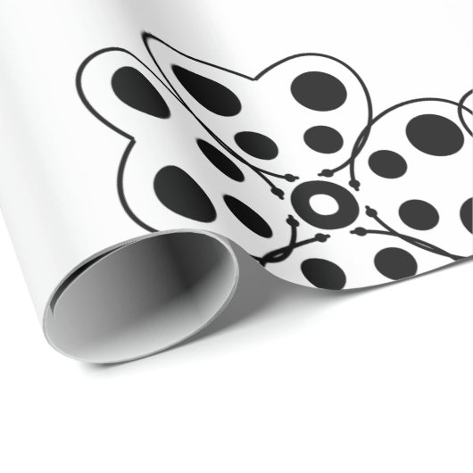Polka Dot Petals Pattern Geschenkpapier (Rolleneckpunkt)