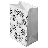 Polka Dot Petals Pattern Mittlere Geschenktüte (Rückseite Schrägansicht)