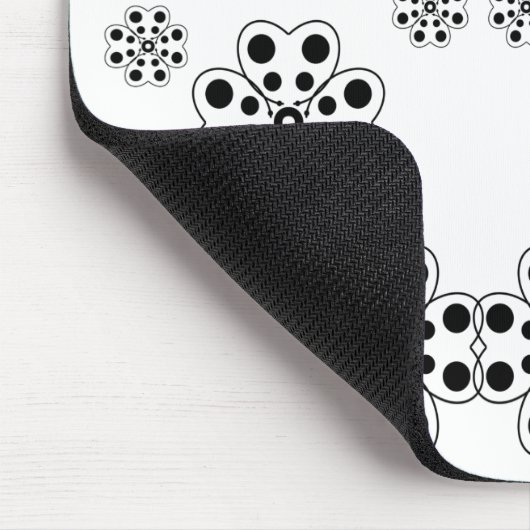 Polka Dot Petals Pattern Mousepad (Ecke)