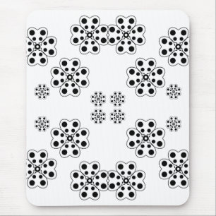 Polka Dot Petals Pattern Mousepad