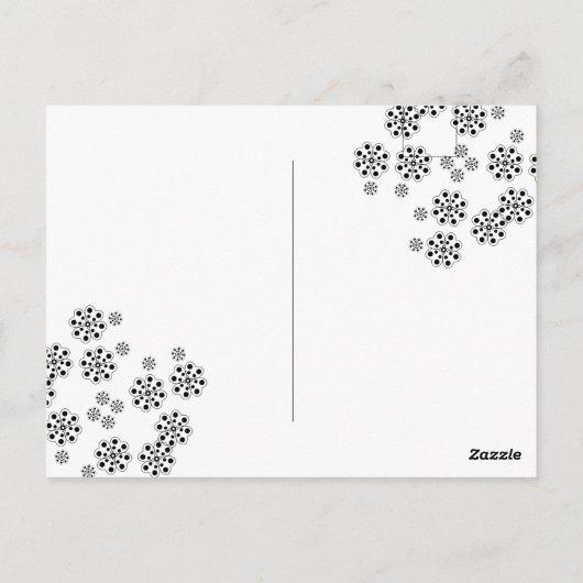 Polka Dot Petals Pattern Postkarte (Rückseite)