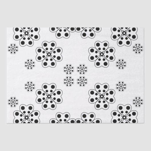 Polka Dot Petals Pattern Seidenpapier (Vorderseite)