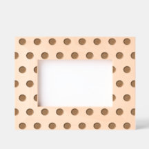 Polka Dot Picture Frame (Gold und Pastellrosa)