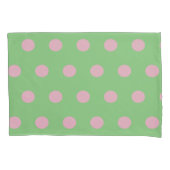 Polka Dot Pillowcases (Käfig Grün und Pastellrosa) Kissenbezug (Vorderseite-Links)