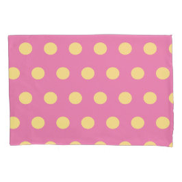 Polka Dot Pillowcases (rosa und weich gelb) Kissenbezug