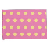 Polka Dot Pillowcases (rosa und weich gelb) Kissenbezug (Vorderseite-Rechts)