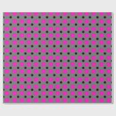 Polka Dot Pink auf Grau Geschenkpapier (Flach)