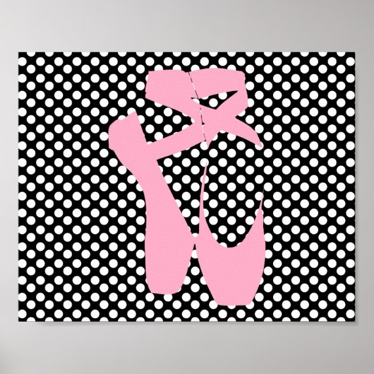 Polka Dot Pink Ballet Slippers Poster (Vorne)