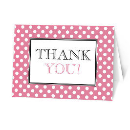 Polka Dot Pink Dankeschön Karte