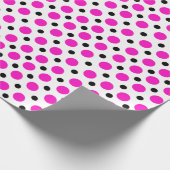 Polka Dot Pink Geschenkpapier (Ecke)