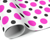 Polka Dot Pink Geschenkpapier (Rolleneckpunkt)