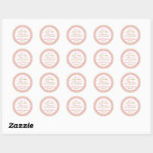 Polka Dot Pink Gold White Candy Buffet Stickers (Blatt)