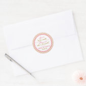 Polka Dot Pink Gold White Candy Buffet Stickers (Umschlag)