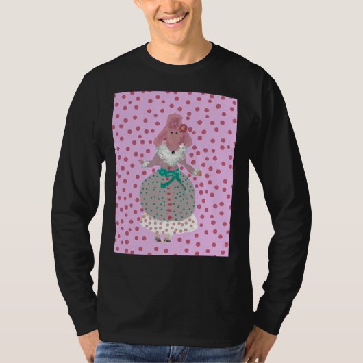 Polka Dot Pink Poodle Fun Fluff! T-Shirt (Vorderseite)