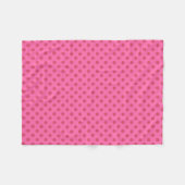 Polka dot pink, retro fleecedecke (Vorderseite (Horizontal))