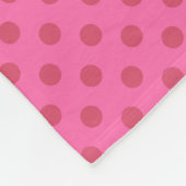 Polka dot pink, retro fleecedecke (Ecke)