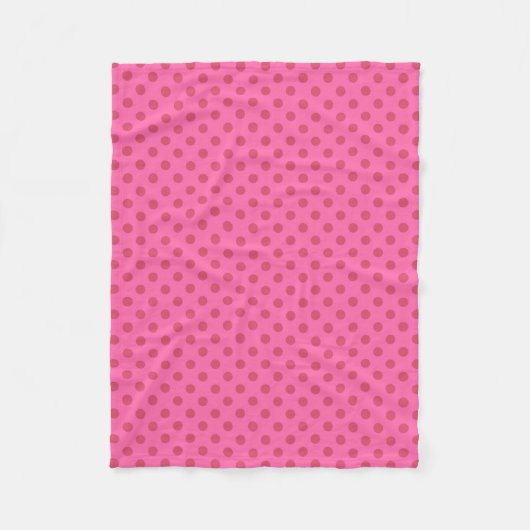 Polka dot pink, retro fleecedecke (Vorderseite)