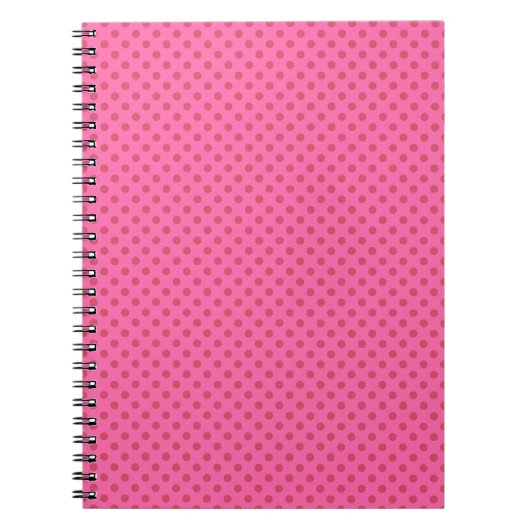 Polka dot pink, retro notizblock (Vorderseite)