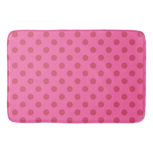 Polka dot pink, retro, rosa badematte (Vorderseite)