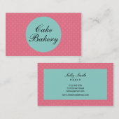Polka Dot Pink und Blauer Pastell Visitenkarte (Vorne/Hinten)