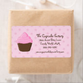 Polka Dot Pink und Brown Cupcake (Insitu)