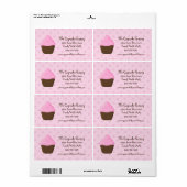 Polka Dot Pink und Brown Cupcake (Vorne)