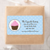 Polka Dot Pink und Brown Cupcake (Insitu)