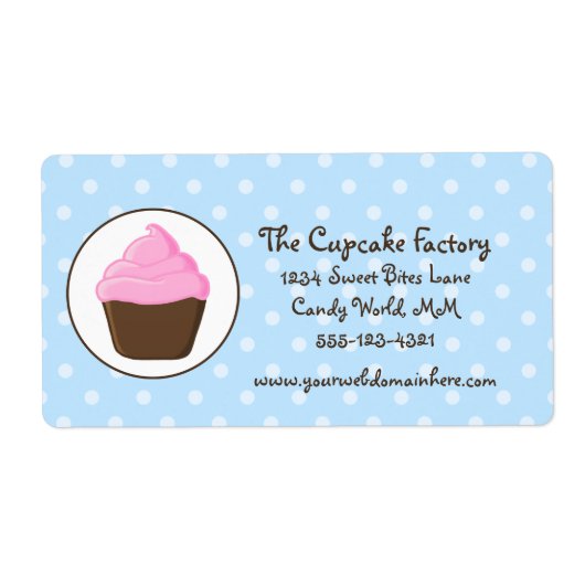 Polka Dot Pink und Brown Cupcake (Vorne)