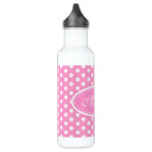 Polka dot pink und weiße Getränke Flasche Trinkflasche (Links)