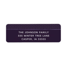 Polka Dot Plum Custom Return Address Label