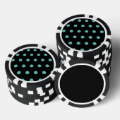 Polka Dot Poker Chips (Black & Aqua) (Stapel)