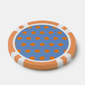 Polka Dot Poker Chips (Denim Blue & Orange) (Einzeln)