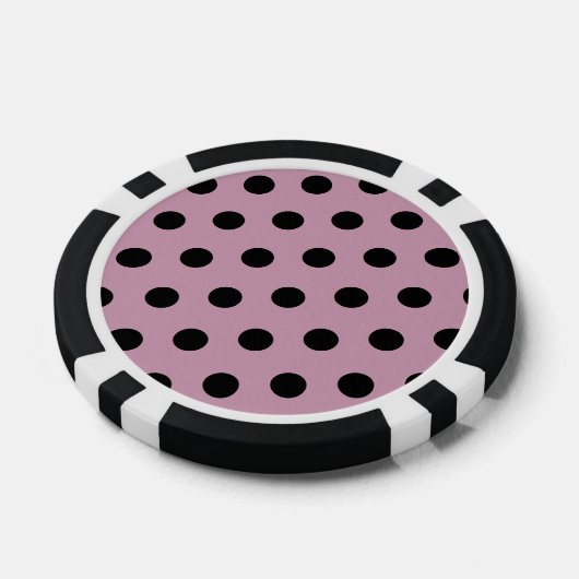 Polka Dot Poker Chips (rosa & schwarz) (Einzeln)