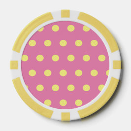 Polka Dot Poker Chips (rosa und weich gelb)