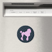 Polka Dot Poodle Magnet (In Situ (Geschirrspüler))