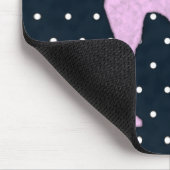 Polka Dot Poodle Mousepad (Ecke)