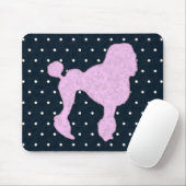 Polka Dot Poodle Mousepad (Mit Mouse)