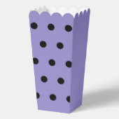 Polka Dot Popcorn Box (Lavendel & Black) Geschenkschachtel (Vorderseite)