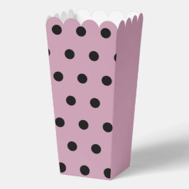 Polka Dot Popcorn Box (rosa & schwarz) Geschenkschachtel