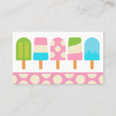 Polka Dot Popsicles Business oder Contact Cards Visitenkarte (Rückseite)