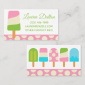 Polka Dot Popsicles Business oder Contact Cards Visitenkarte (Vorne/Hinten)