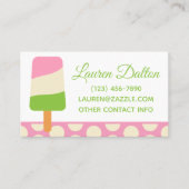 Polka Dot Popsicles Business oder Contact Cards Visitenkarte (Vorderseite)