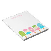 Polka Dot Popsicles Personalisiert Notepad Notizblock (angewinkelt)