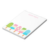 Polka Dot Popsicles Personalisiert Notepad Notizblock (Rotiert)