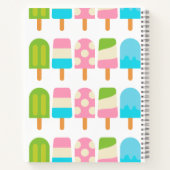 Polka Dot Popsicles Personalisiert SpiralNotebook Notizblock (Rückseite)