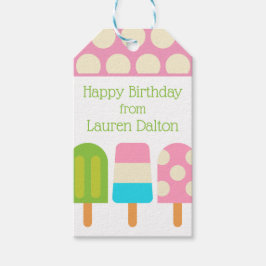 Polka Dot Popsicles Personalisierte Gift Tags Geschenkanhänger